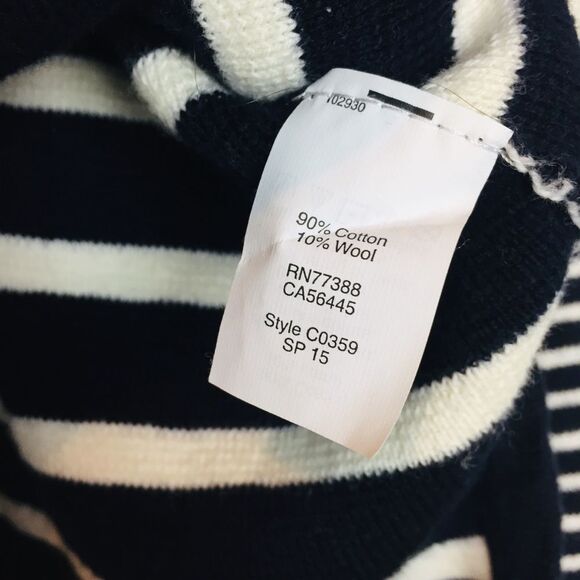 Madewell Navy & White Striped Curved Hem‎ Sweater - Picture 8 of 8